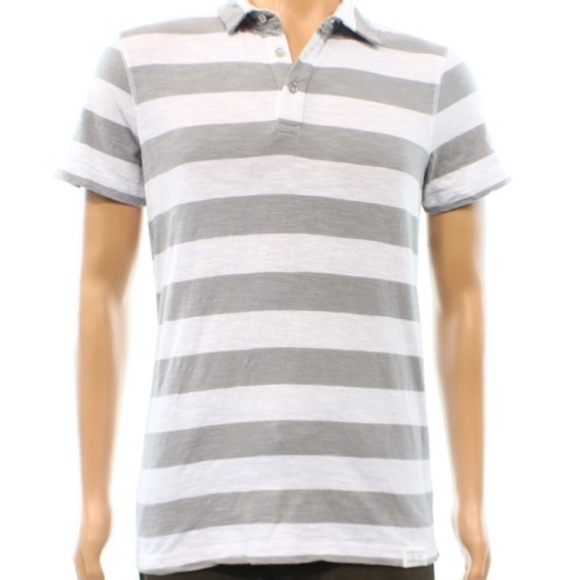 Calvin Klein Jeans Other - Calvin Klein Gray & White Striped Polo Shirt